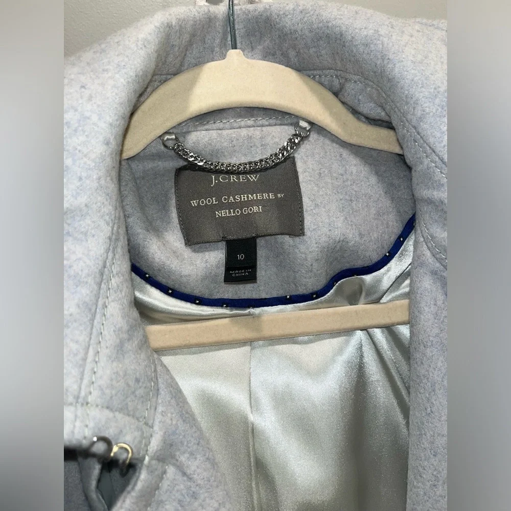J. Crew wool cashmere grey coat - Picture 2 of 5